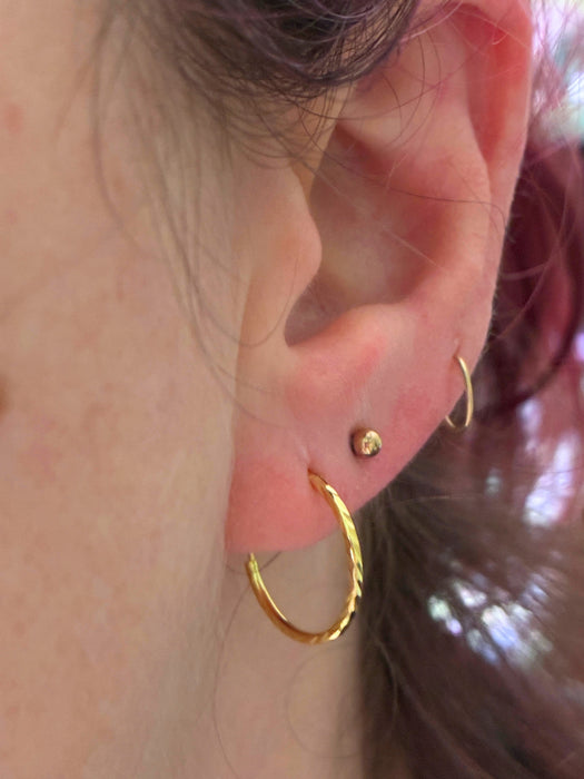 Diamond Cut Endless Hoops | 14kt Gold Vermeil Earrings | Light Years 