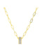 Floating CZ Ring Necklace | Gold Plated Pendant Chain | Light Years