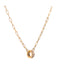 Floating CZ Ring Necklace | Gold Plated Pendant Chain | Light Years