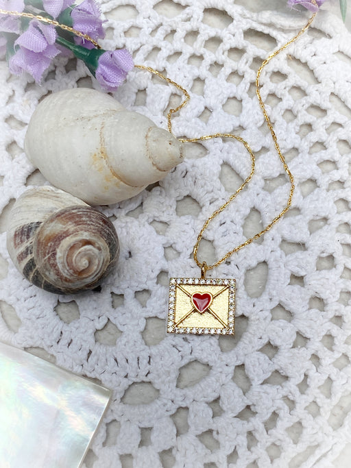 Sealed With a Heart Envelope Necklace | Gold Plated | Light Years Jewelry