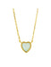 Opal Heart Necklace | Gold Plated Fashion Chain | Light Years Jewelry