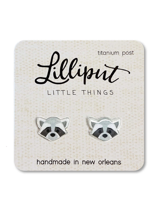 Raccoon Posts by Lilliput Little Things | Titanium Studs Earrings | Light Years