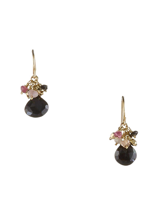 Onyx & Tourmaline Cluster Dangles | Gold Filled Earrings | Light Years