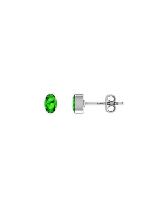 Faceted Chrome Diopside Posts | Sterling Silver Studs Earrings | Light Years
