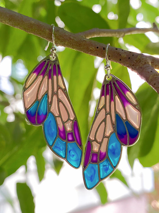 Stained Glass Butterfly Wing Dangles