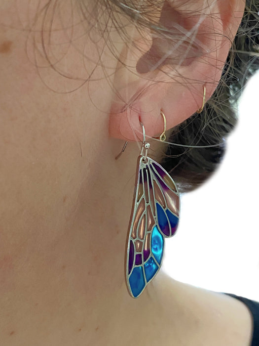 Stained Glass Butterfly Wing Dangles