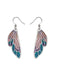 Stained Glass Butterfly Wing Dangles | Silver Acrylic Fashion Earrings  | Light Years