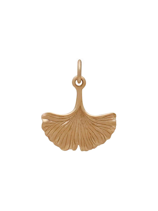 Ginkgo Leaf Pendant | Sterling Silver Bronze Charm Necklace | Light Years