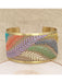 Pastel Ferns Embroidered Cuff Bracelet | Light Years Jewelry