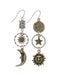 Celestial Dream Dangles | Antique Brass Silver Earrings | Light Years