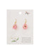 Dried Flower Droplets Dangles | Pink White Gold Fashion Earrings | Light Years
