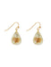 Dried Flower Droplets Dangles | Pink White Gold Fashion Earrings | Light Years