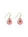Dried Flower Droplets Dangles | Pink White Gold Fashion Earrings | Light Years