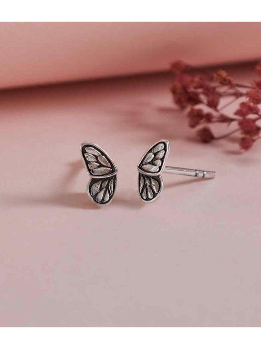 Split Butterfly Wing Posts | Sterling Silver Stud Earrings | Light Years