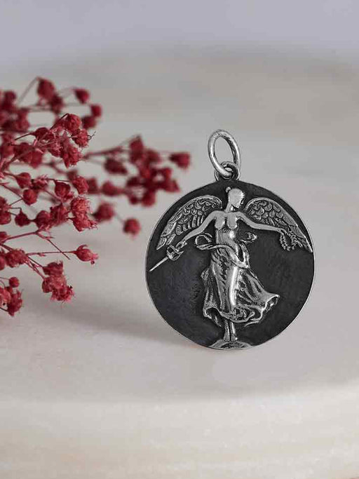 Victory Angel Pendant | Sterling Silver Necklace Charm | Light Years