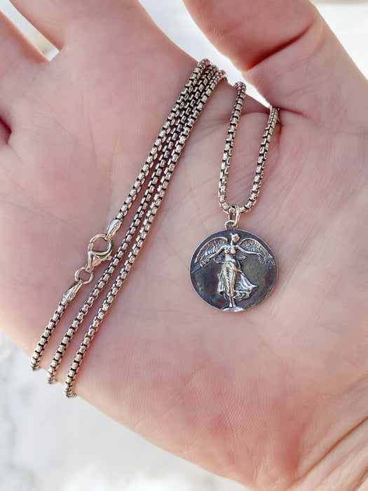 Victory Angel Pendant | Sterling Silver Necklace Charm | Light Years