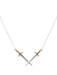 Crossed Sword Statement Necklace | Sterling Silver Bronze Festoon | Light Years