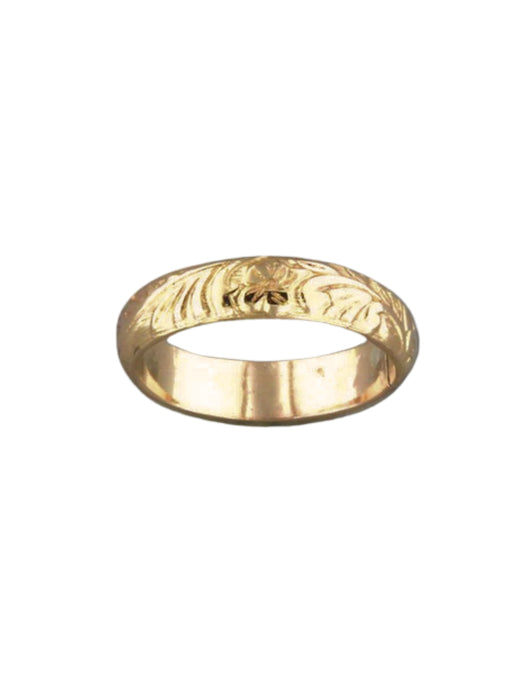 Wide Floral Embossed Band | 14k Gold Filled Ring | Size 5 6 7 8 9 10 11 | Light Years