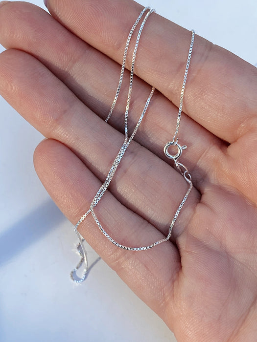 Sterling Silver Box Chain | 14 16 18 20 22 24 Inch Necklace | Light Years