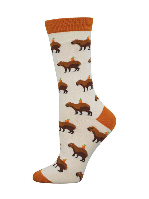 Capybara & Orange Bamboo Socks