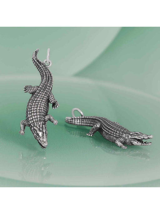 Alligator Necklace | Sterling Silver Rhodium Chain Pendant | Light Years
