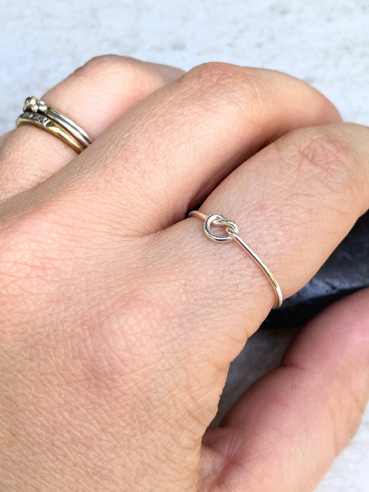 Single Knot Ring | Sterling Silver Band Size 3 4 5 6 7 8 9 10 11 | Light Years 