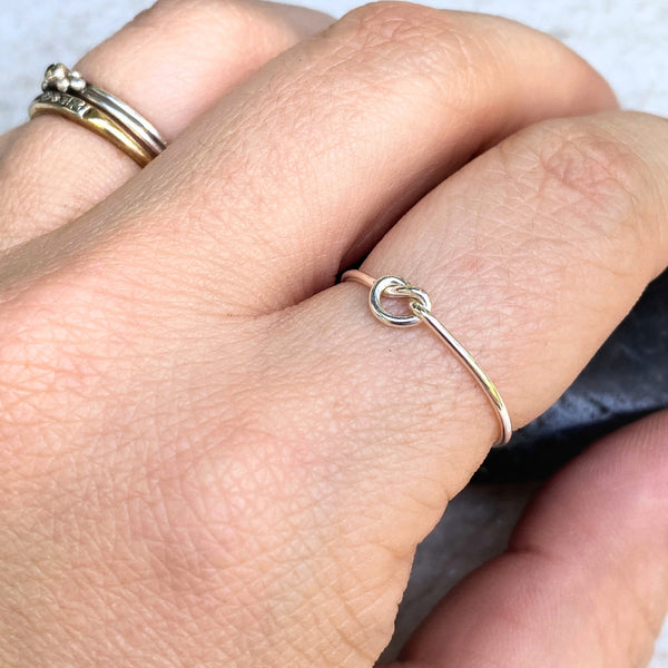 Single Knot Ring | Sterling Silver Band Size 3 4 5 6 7 8 9 10 11 | Light Years 
