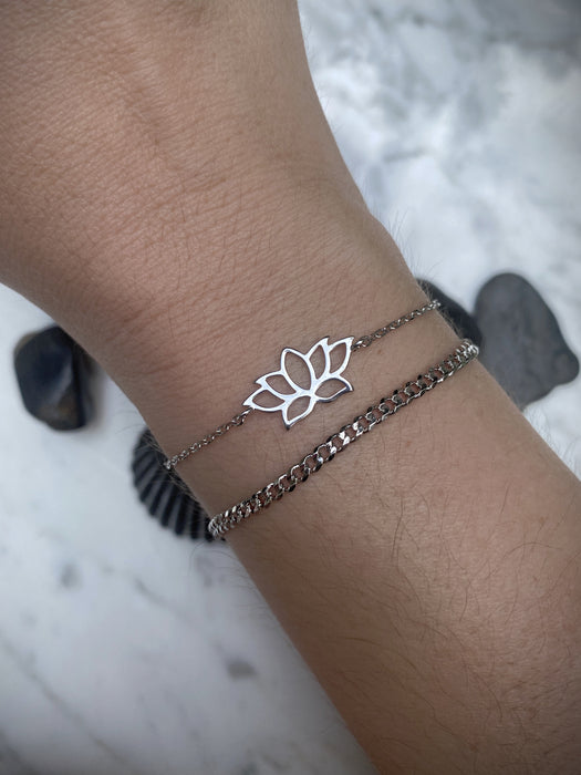 Classic Cuban Link Bracelet | Gold Silver Plate Chain | Light Years Jewelry