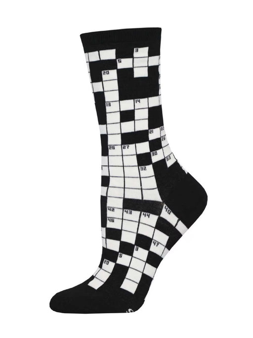 Crossword Puzzle Crew Socks | Gifts & Accessories | Light Years Jewelry
