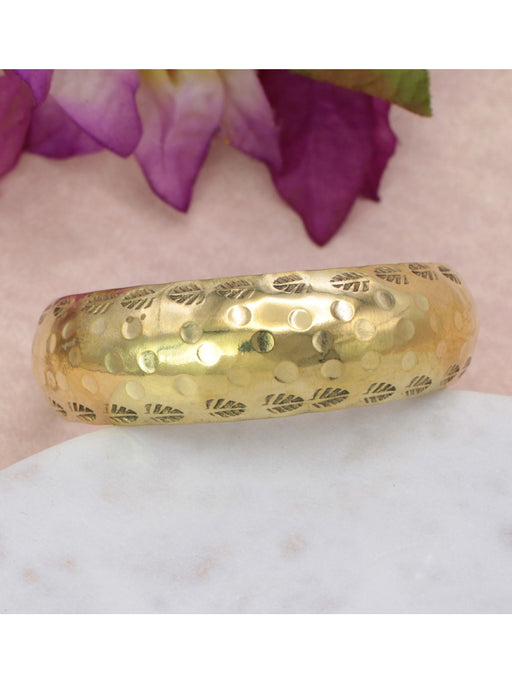 Hammered Dome Cuff Bracelet | Gold Silver Tone Statement | Light Years