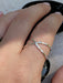 Hammered X Ring | Sterling Silver Size 6 7 8 9 10 11 | Light Years Jewelry