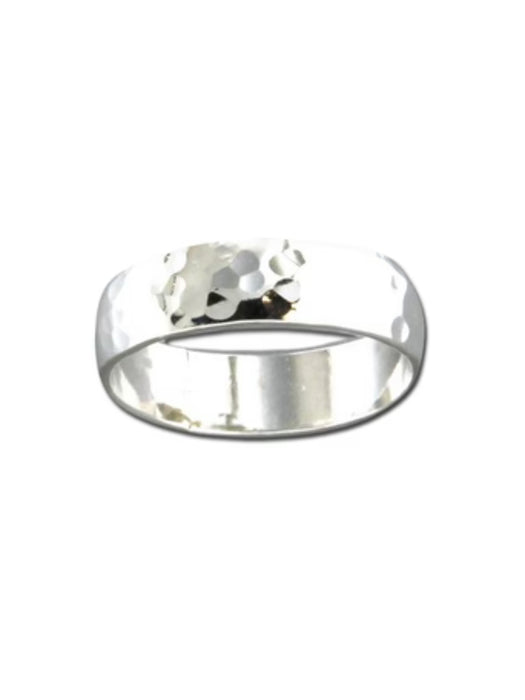 Wide Hammered Band | Thick Sterling Silver Ring | Size 5 6 7 8 9 10 11 | Light Years