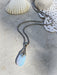 Opalite Drop Pendant | Sterling Silver Necklace Charm | Light Years