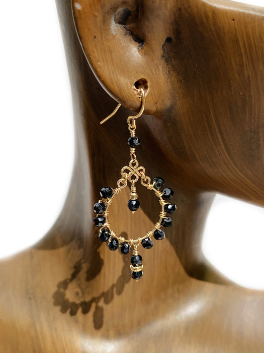 Beaded Gemstone Chandelier Dangles | 14kt Gold Filled Earrings | Light Years
