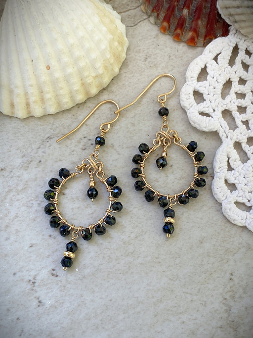 Beaded Gemstone Chandelier Dangles | 14kt Gold Filled Earrings | Light Years