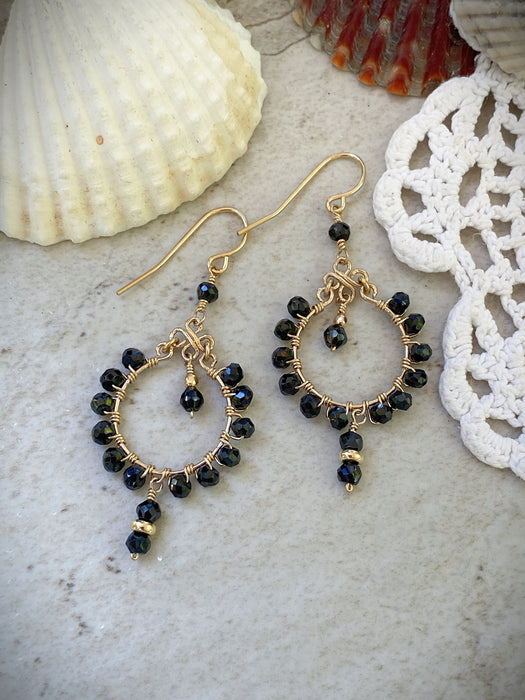 Beaded Gemstone Chandelier Dangles | 14kt Gold Filled Earrings | Light Years