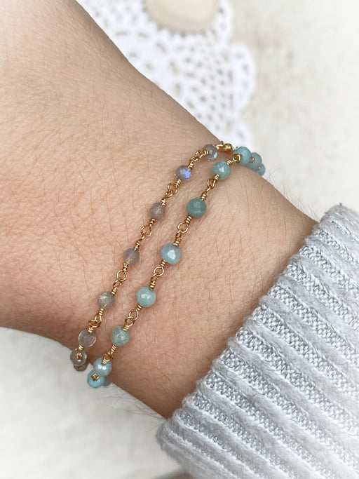 Handmade Gemstone Beaded Bracelet | 14kt Gold Filled | Light Years