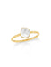 Natural Herkimer Diamond Ring | Gold Vermeil Size 4 5 6 7 8 9 10 | Light Years