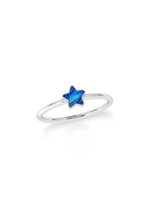 Labradorite Star Ring | Sterling Silver Size 4 5 6 7 8 9 10 | Light Years Jewelry