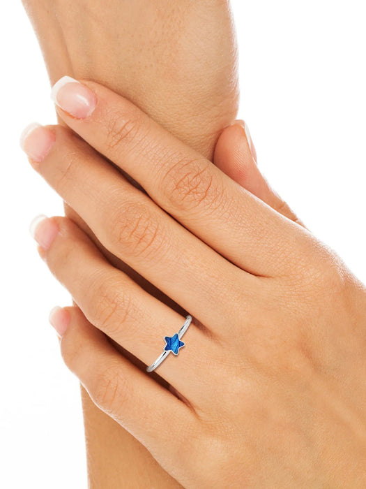 Labradorite Star Ring | Sterling Silver Size 4 5 6 7 8 9 10 | Light Years Jewelry