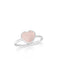 Rose Quartz Heart Ring | Sterling Silver Size 4 5 6 7 8 9 10 | Light Years