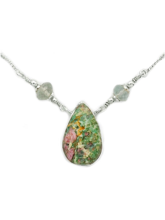 Ruby Fuchsite & Prasiolite Necklace | Sterling Silver | Light Years