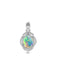CZ & Ethiopian Opal Necklace | Sterling Silver Chain Pendant | Light Years