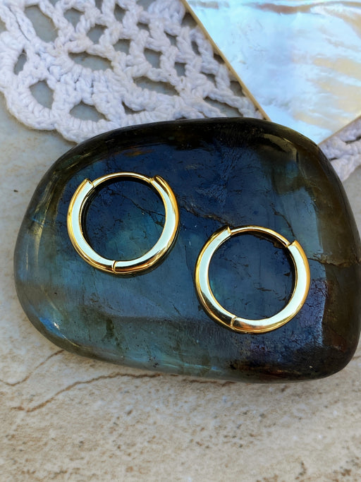 12mm Huggie Hoops | Gold Vermeil Sterling Silver | Light Years Jewelry