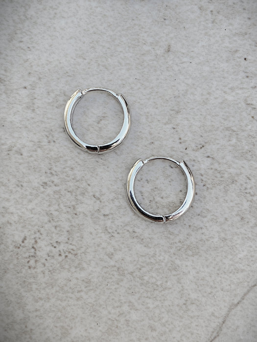 12mm Huggie Hoops | Gold Vermeil Sterling Silver | Light Years Jewelry