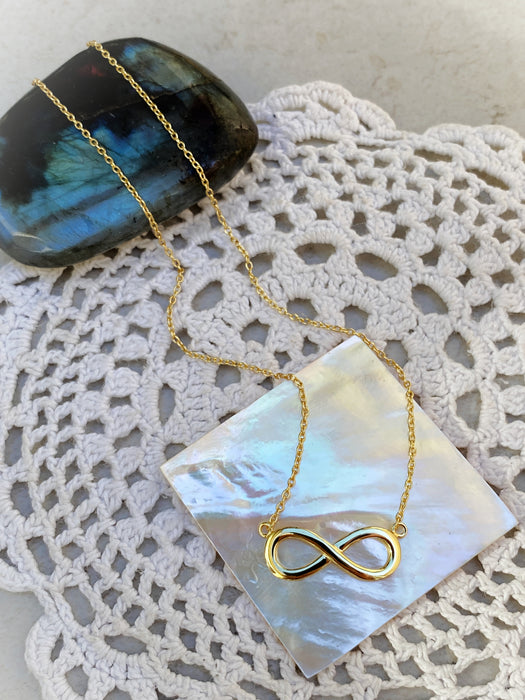 Infinity Necklace | Gold Vermeil Sterling Silver | Light Years Jewelry
