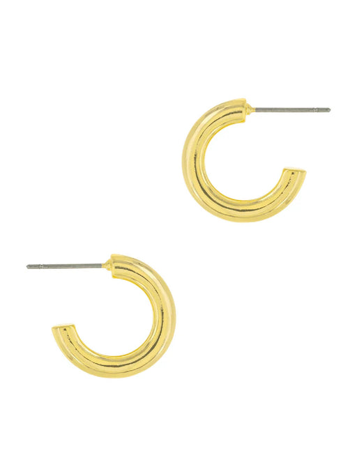 Tube Post Hoops | Silver Gold Plated Studs Earrings | Light Years Jewelry