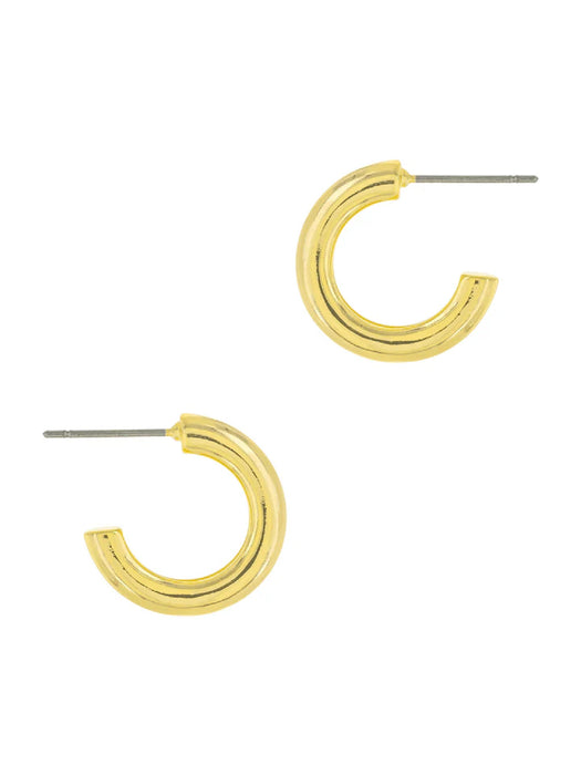 Tube Post Hoops | Silver Gold Plated Studs Earrings | Light Years Jewelry