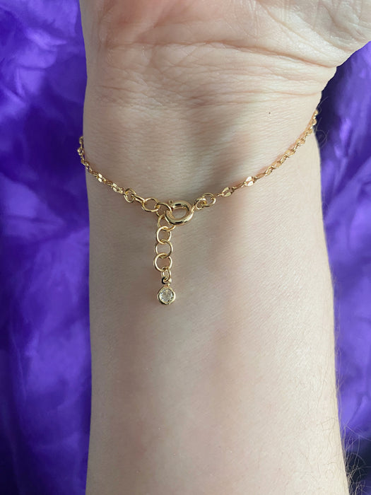 Dainty Chain Ring Bracelet | Gold Plated Hand Jewelry | Light Years