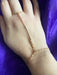 Dainty Chain Ring Bracelet | Gold Plated Hand Jewelry | Light Years